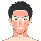 ヒゲ脱毛部位イラスト