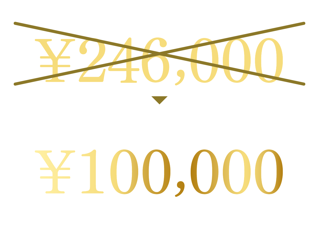 通常価格￥246,000→サブスク価格￥100,000(税込110,000)